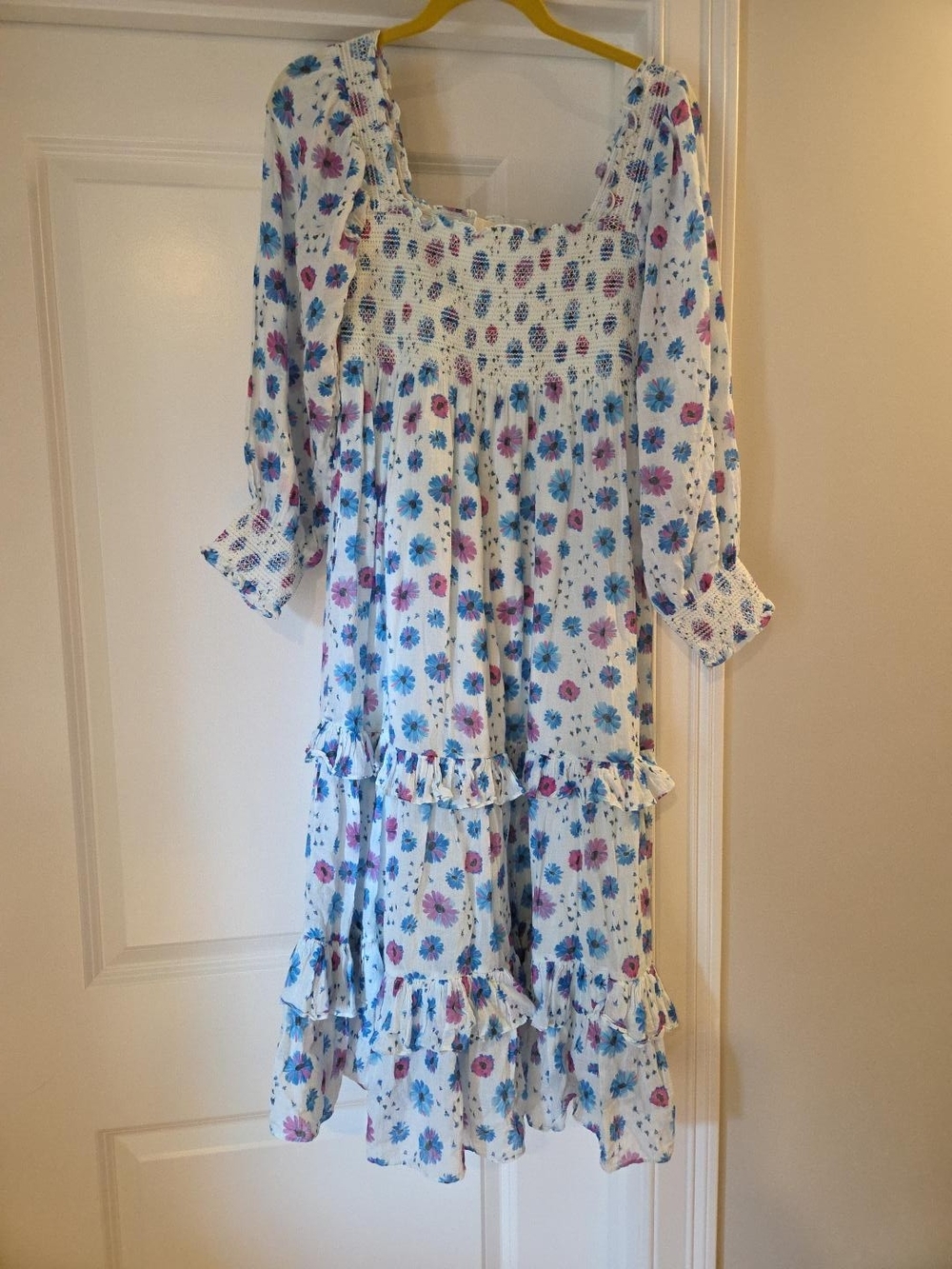 LoveShackFancy P Petite Floral Smocked Tiered Cotton Dress